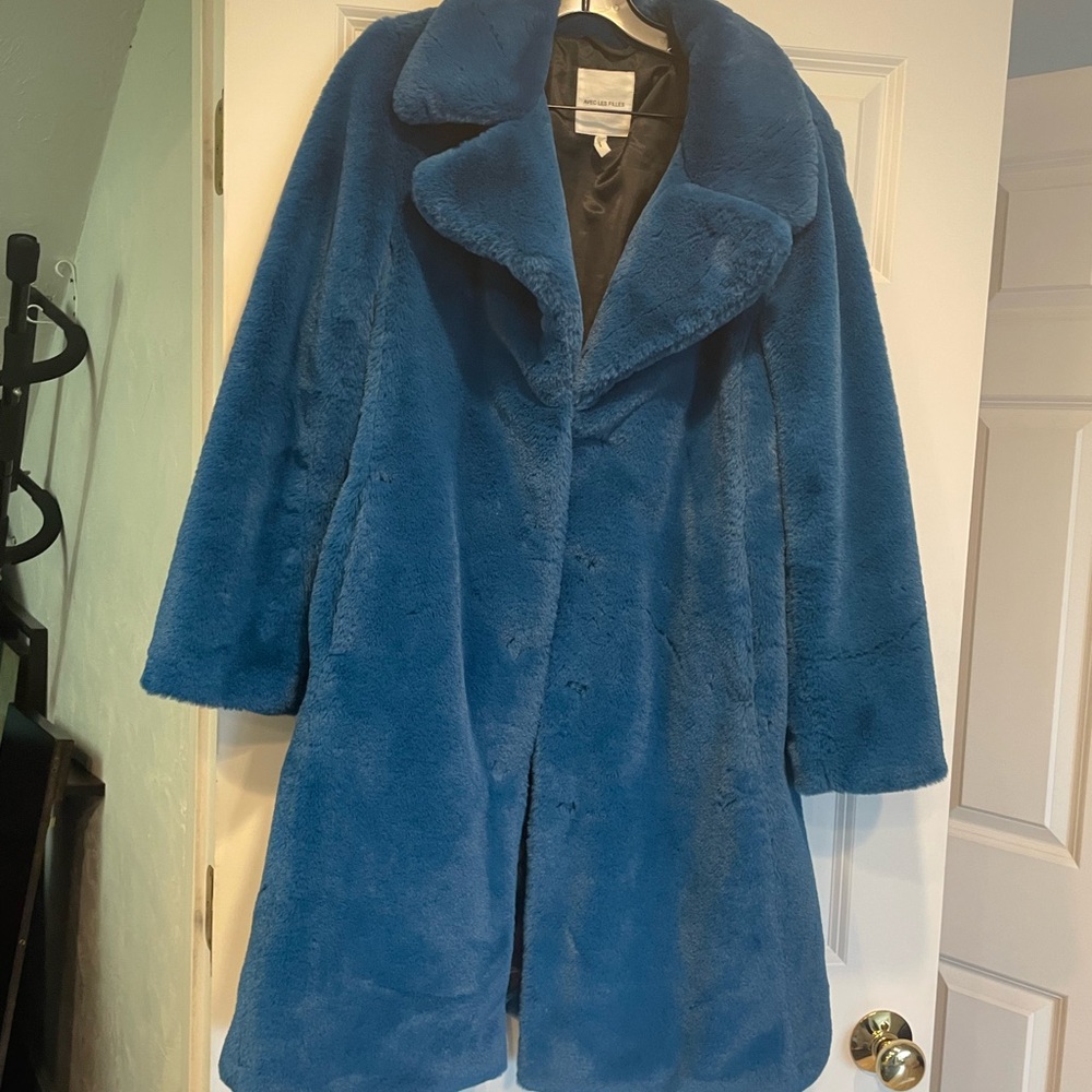 Avec Les Filles Vibrant Blue Teddy Jacket